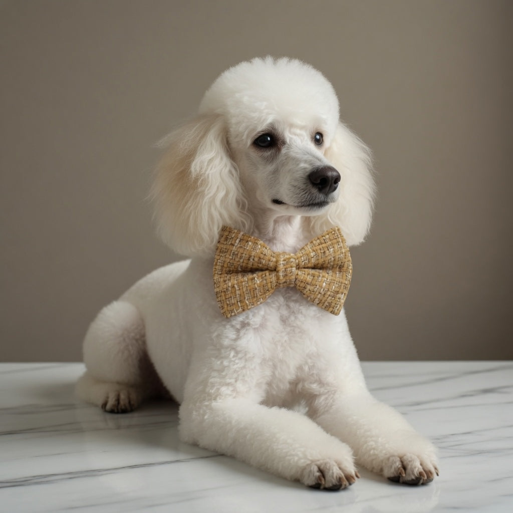 The Maison Couture Warm Golden Beige Collar Bow