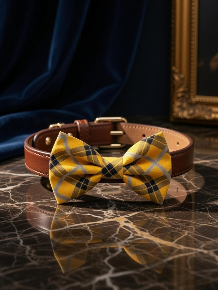 Heritage Plaid Slide On Collar Bow