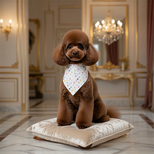 Barkshire Pastel Paw & Bone Print Dog Bandanna
