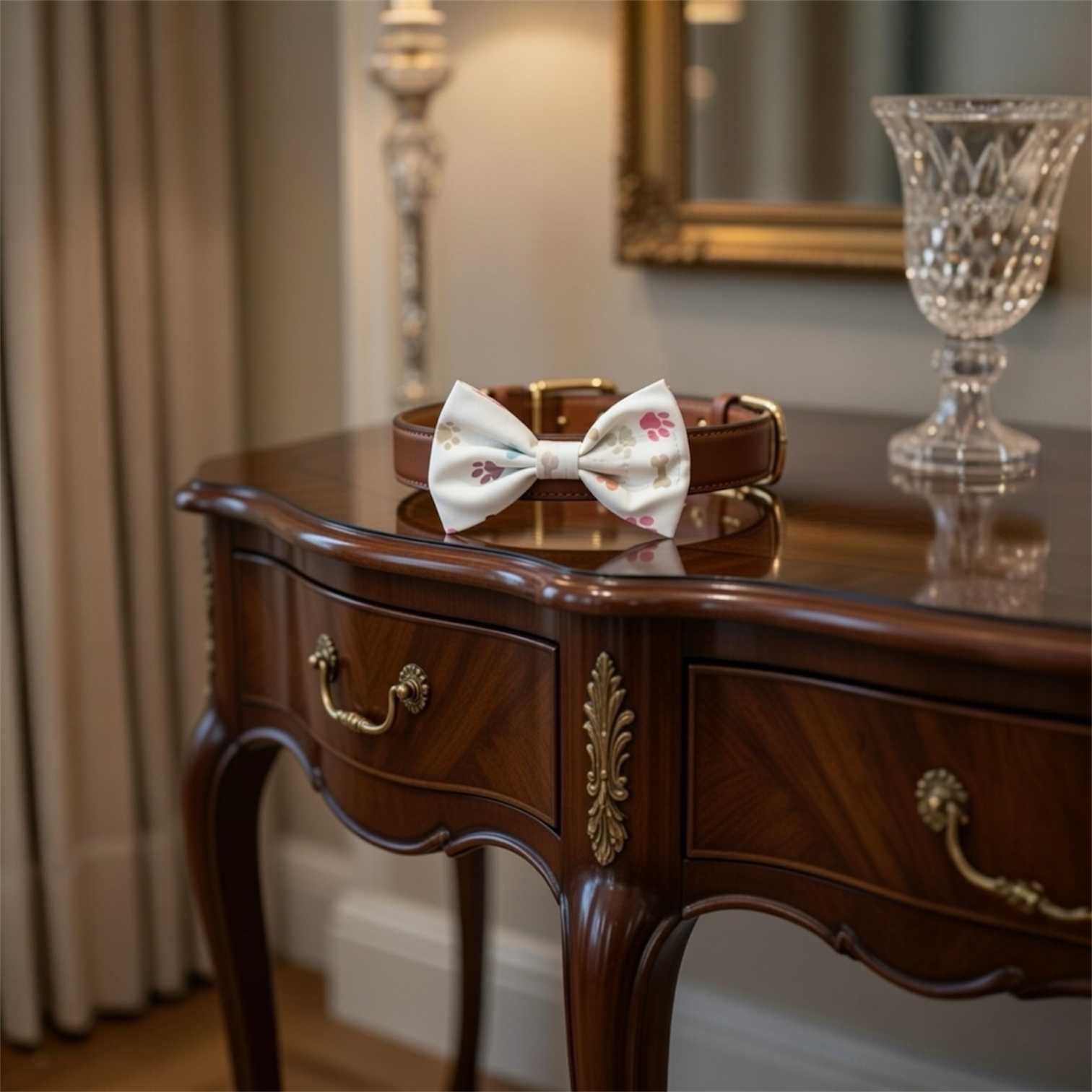 Barkshire Pastel Paw Elegance Collar Bow