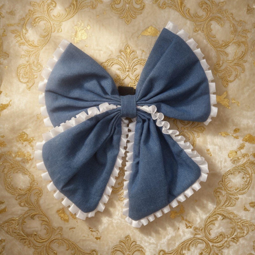 Bleu Royale Collar Bow Medium