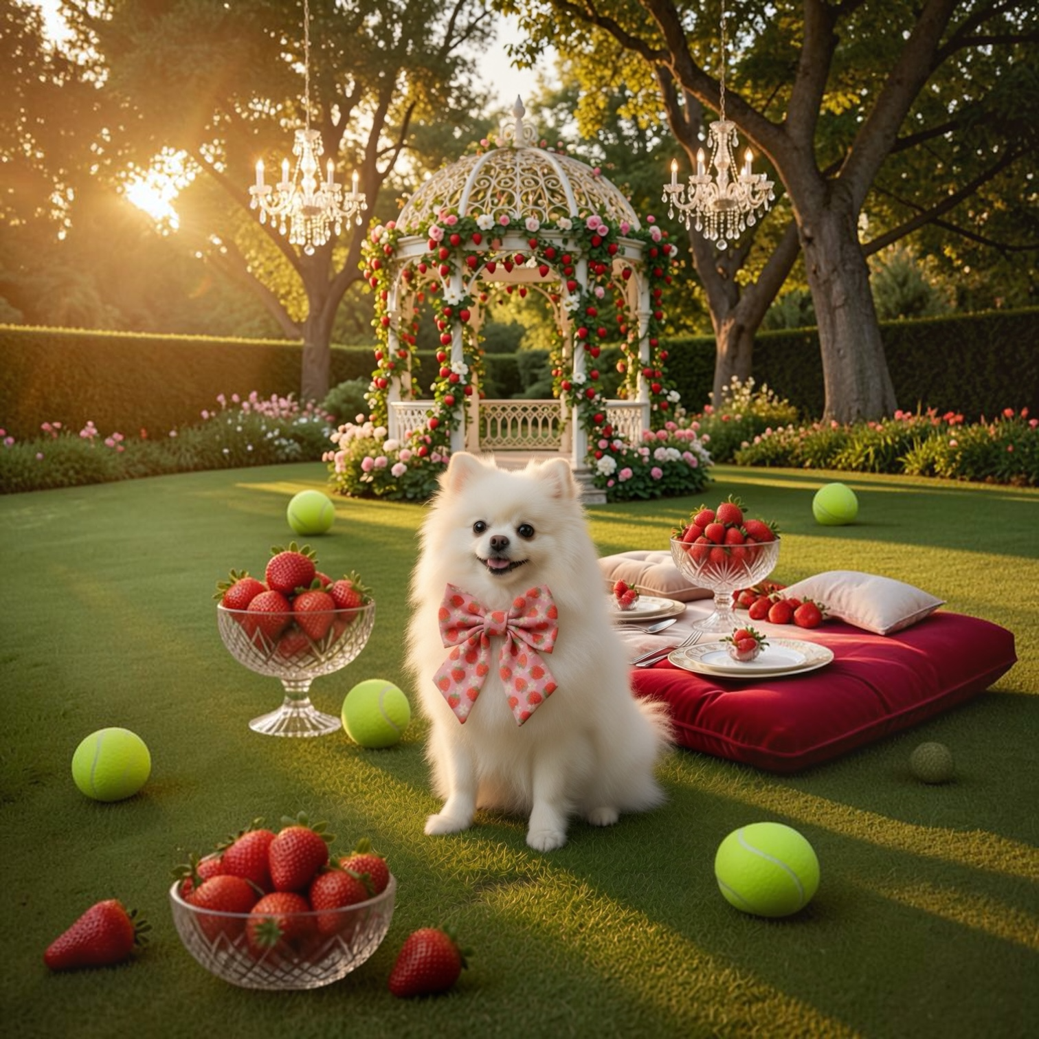 The Royal Strawberry Medium Bow