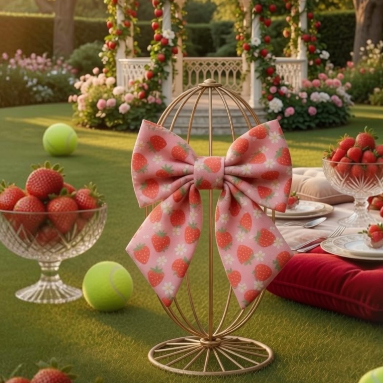 The Royal Strawberry Medium Bow