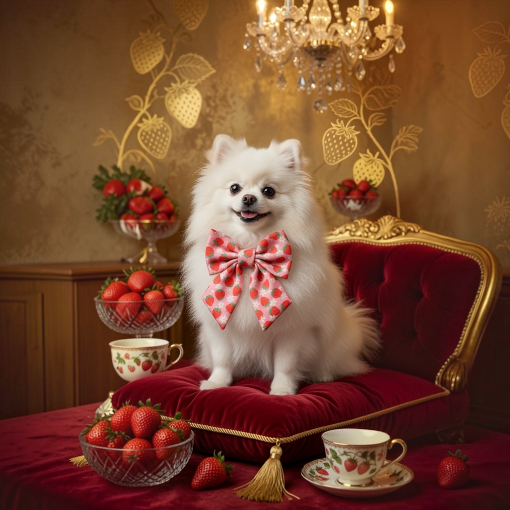 The Royal Strawberry Medium Bow