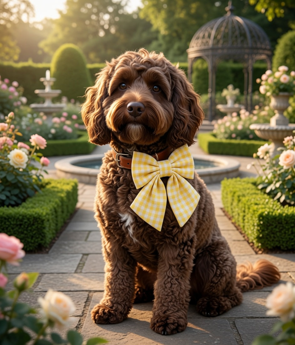 Marigold Gingham Luxe Bow Medium