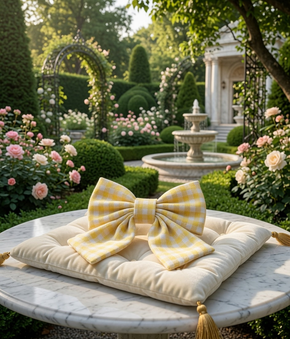 Marigold Gingham Luxe Bow Medium