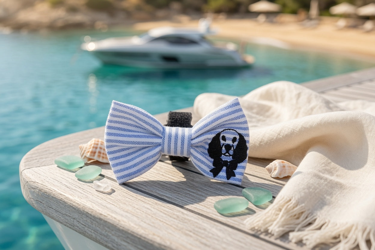 Royal Coastal Blue & White Lux Bow tie