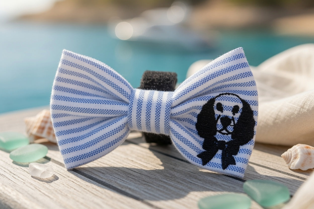 Royal Coastal Blue & White Lux Bow tie